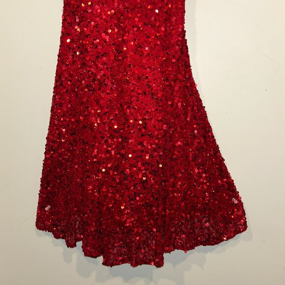 VTG Scala Red Sequin Mini Dress - Picture 4 of 5